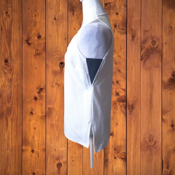 BCB Generation Women's XS White Tank Blouse With Black Side Insert Pullover - Picture 3 of 4